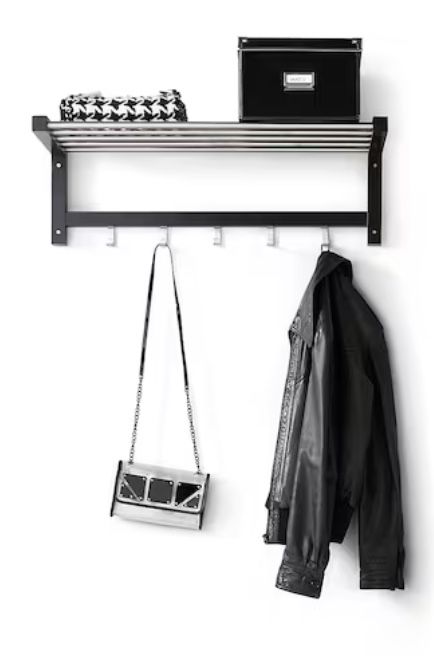 Ikea TJUSIG Półka na kapelusze, czarny, 79 cm