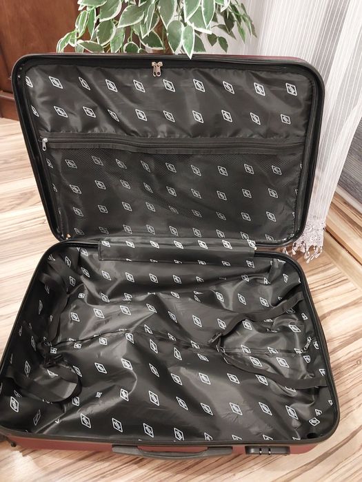 Walizka na kółkach duża RGL bordowa