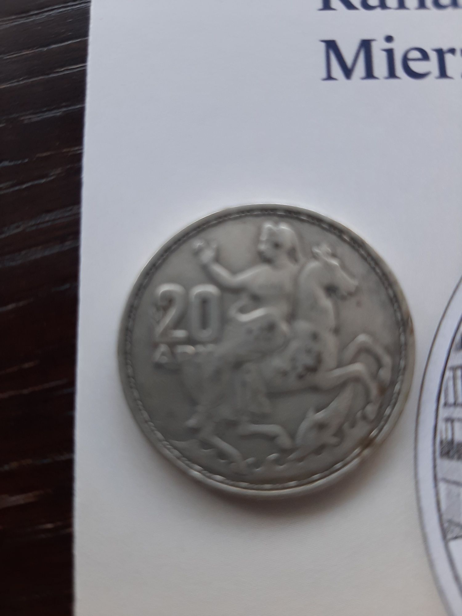 Moneta Grecja 20 drah