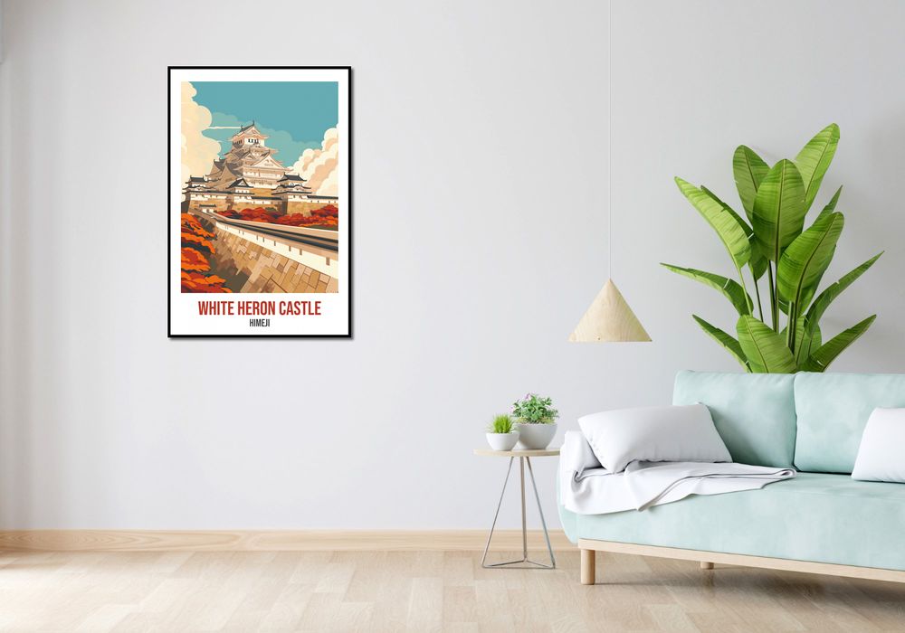 Plakat 67,5x100cm White Heron Castle, Himeji