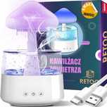 NAWILŻACZ POWIETRZA Dyfuzor Aromaterapia Lampka LED Deszcz Grzybek