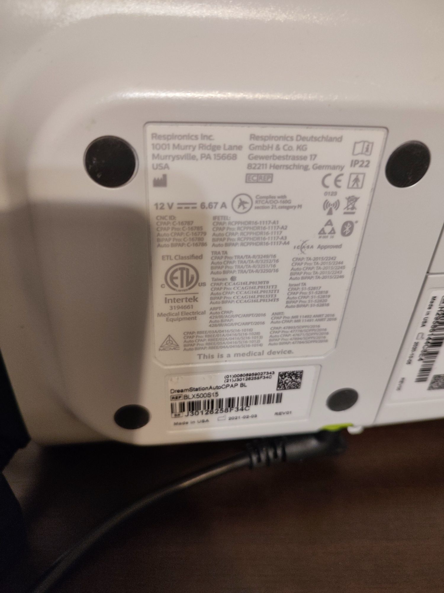 Aparat do leczenia bezdechu sennego Philips