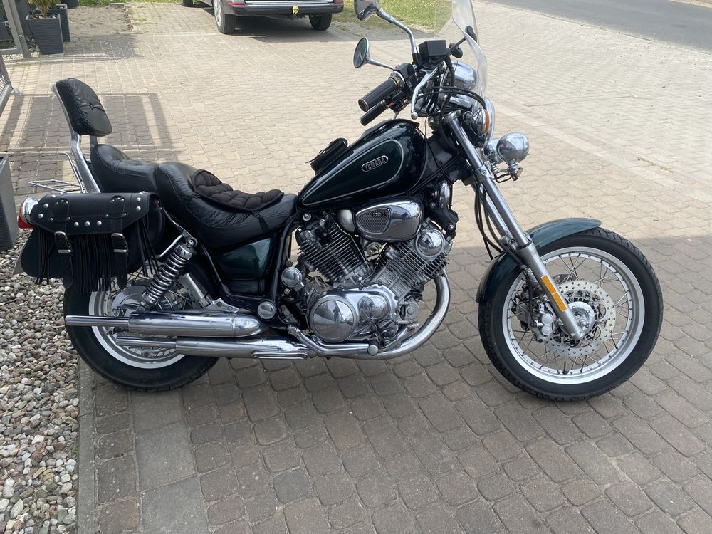 Yamaha XV 1100 Virago zareejstrowana ubrana kufry szyba