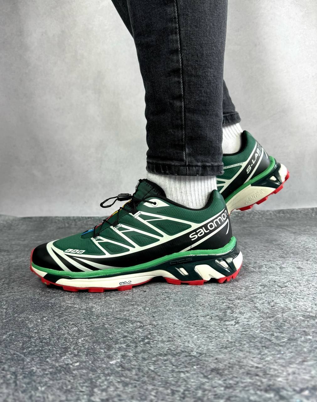 Salomon XT-6 Black Green|Кросівки Саламон зеленого коляру