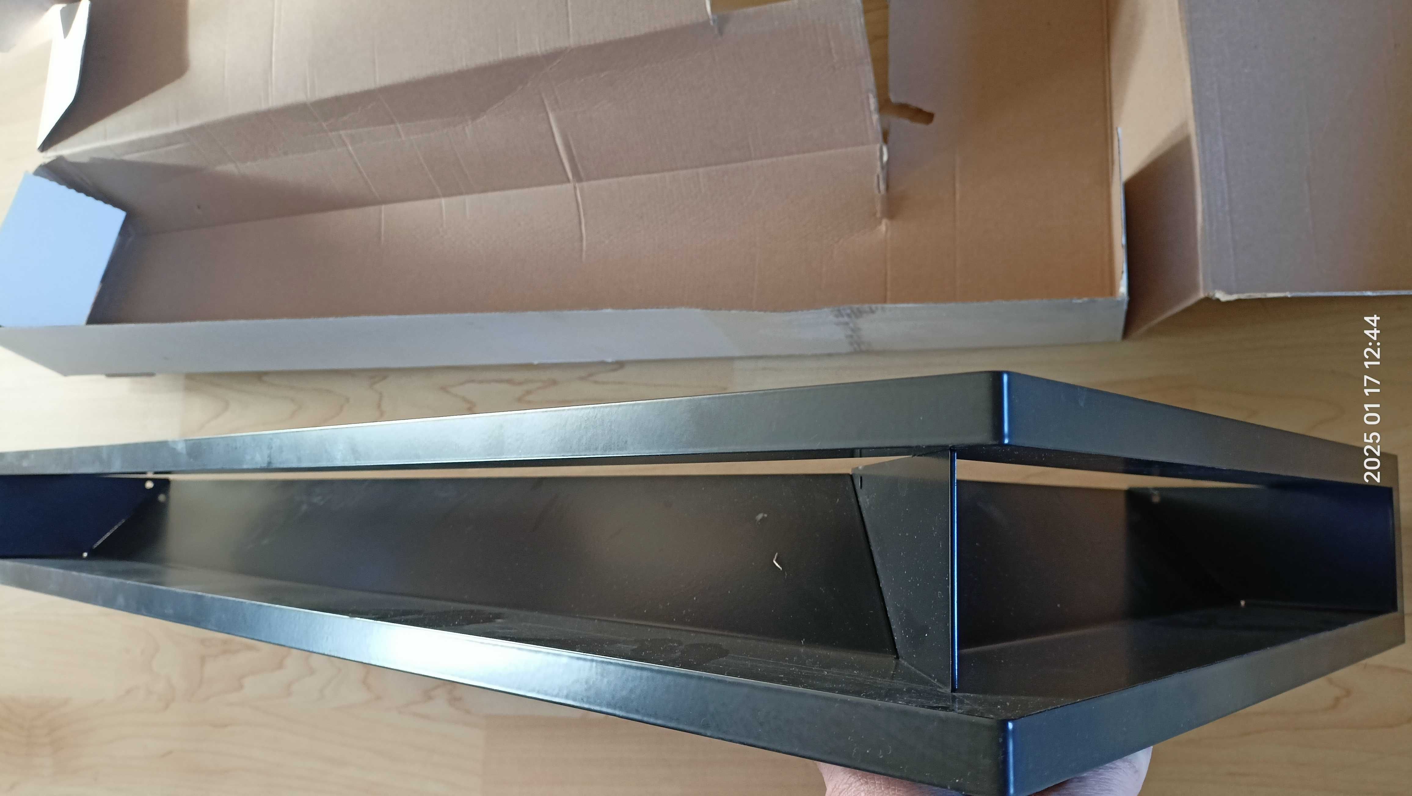 Kratka narożna 40x80x9 kominkowa LUFT CZARNA