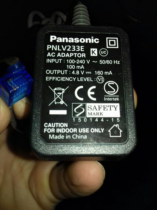 Блок питания адаптер для телефона panasonic pqlv219e pnlv226e pnlv233e