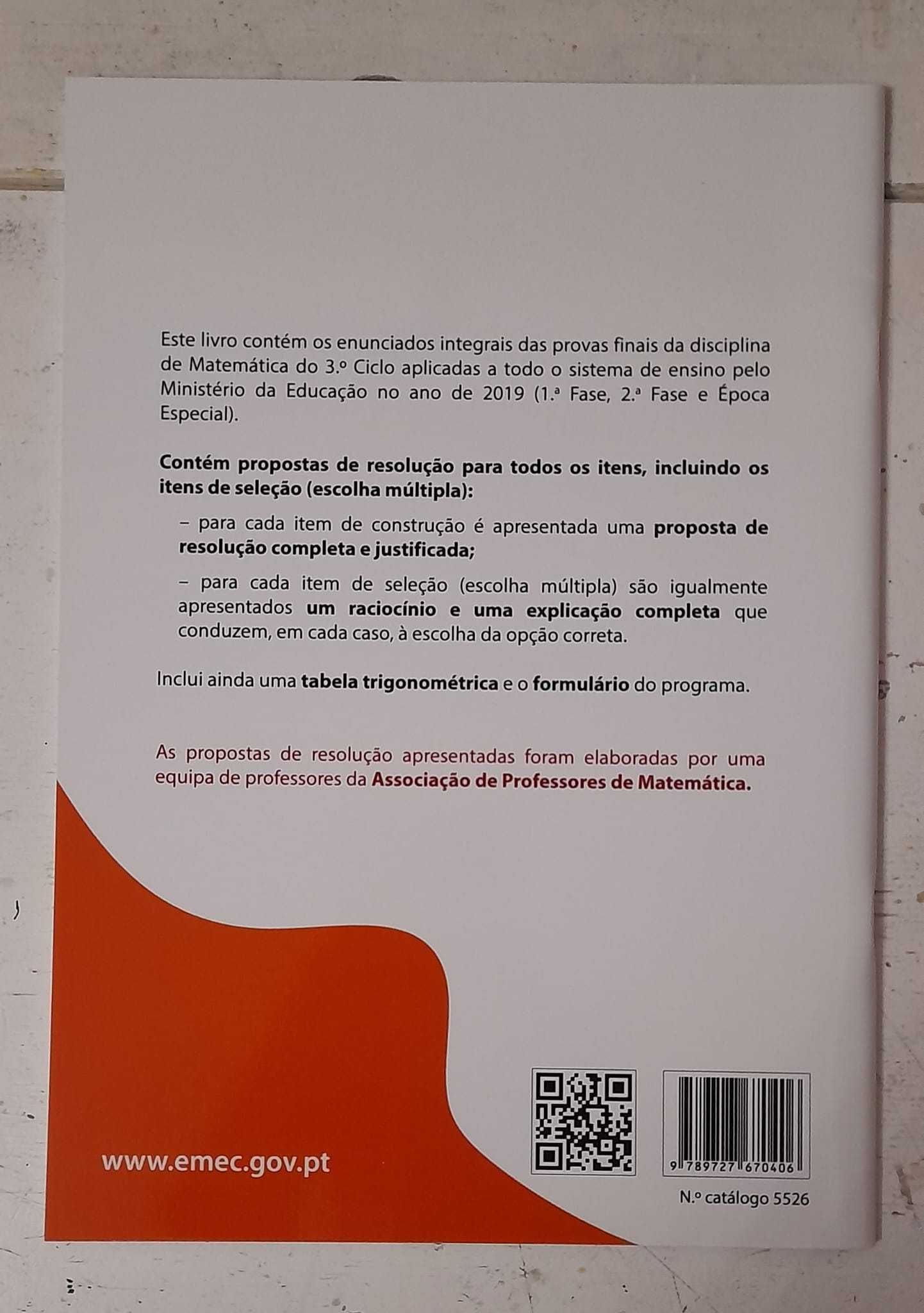 Manuais escolares "Preparação para Provas finais - Matemática 3ºCiclo"