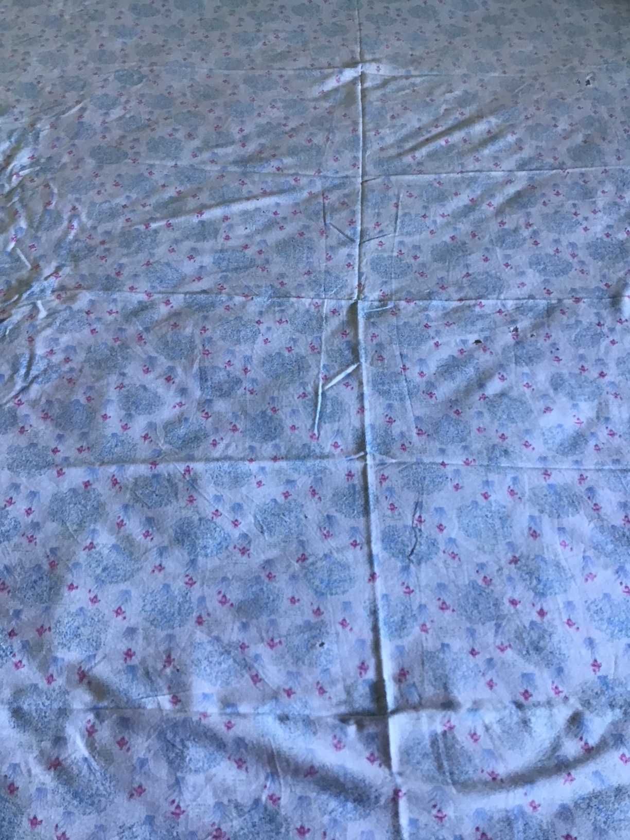 lencol azul de flanela cama solteiro