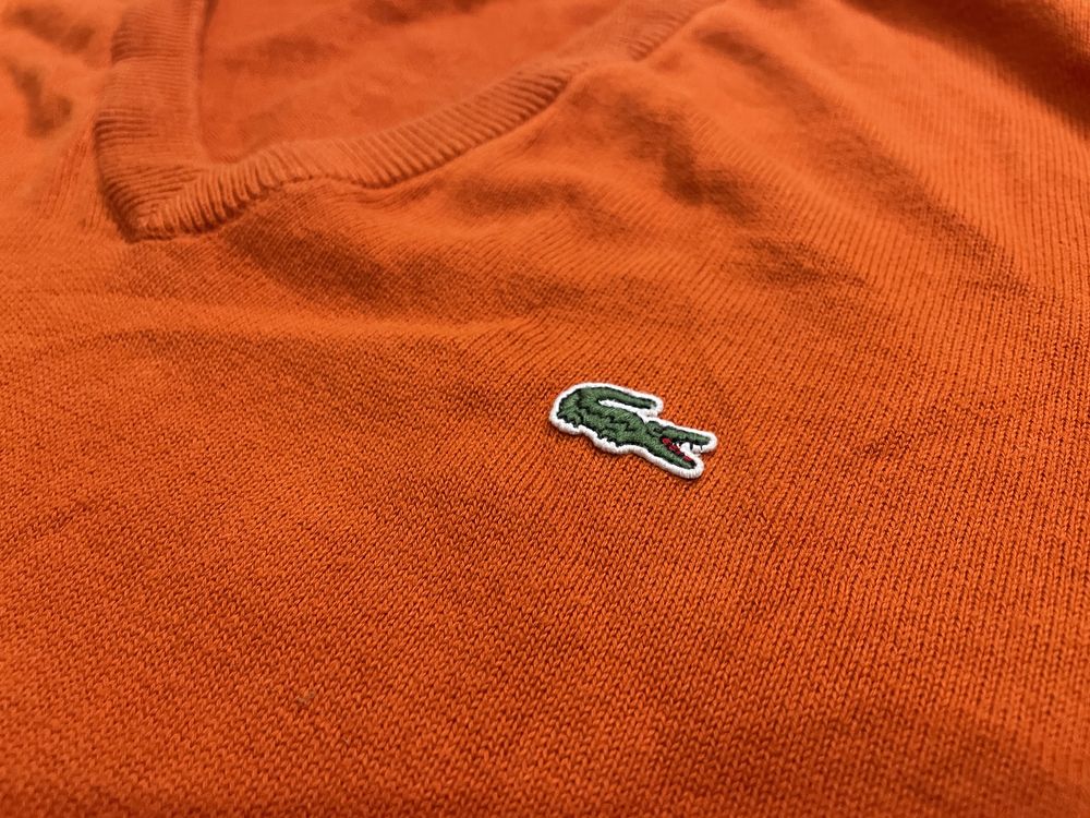 Oryginalny Sweter Lacoste orange pomarańczowy M L