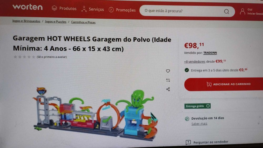 Pista Circuito Hot Wheels - Lavagem Polvo
