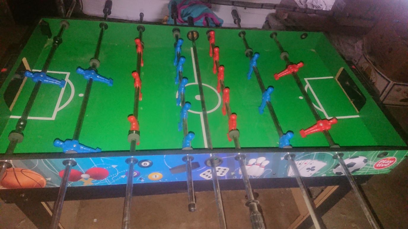 Piłkarzyki, ping pong, cymbergaj, bilard, gry dla dzieci, stół 4 w 1