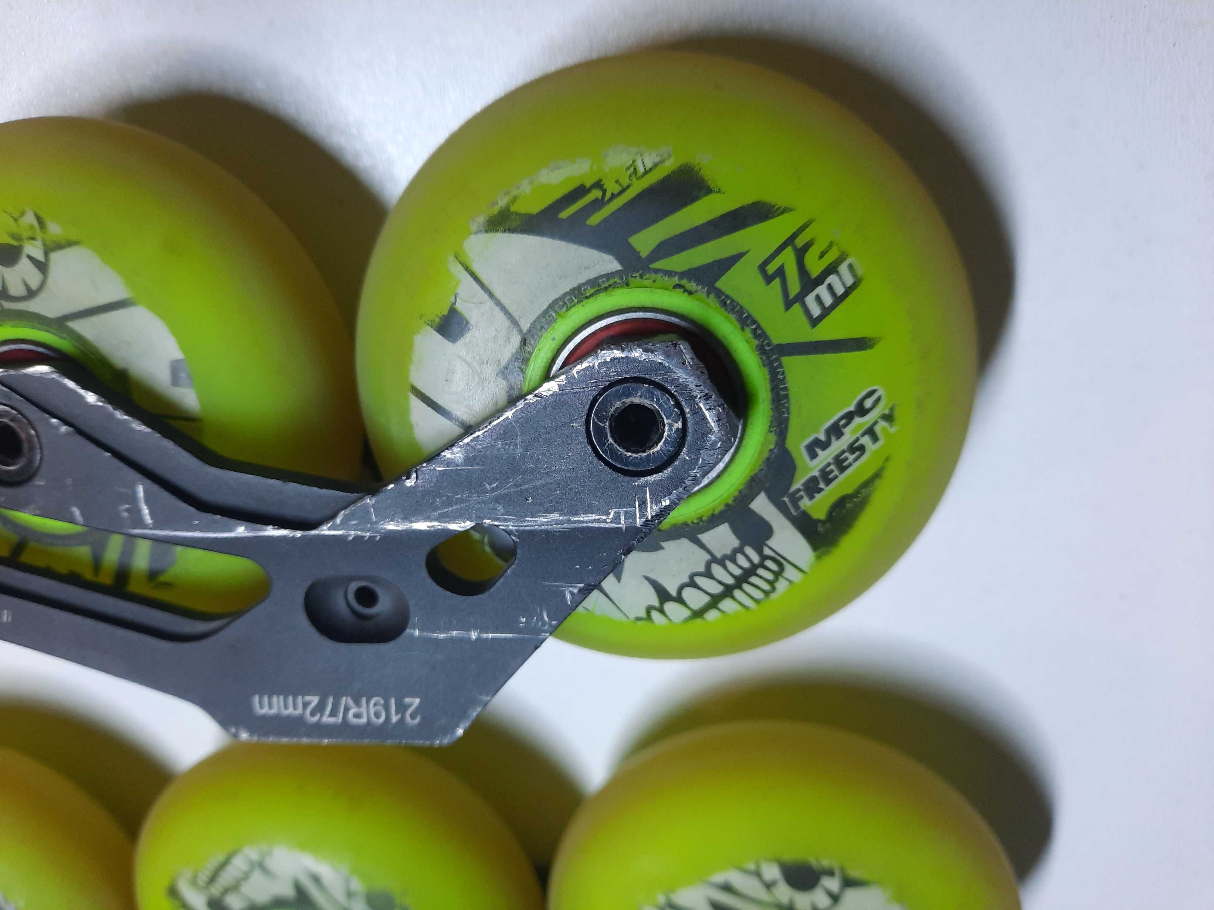 Szyny do rolek FR 4d z kolami MPC freestyle 72mm + + abec 9 zestaw