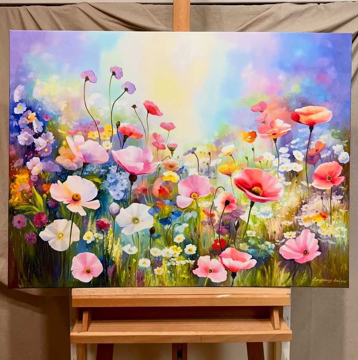 Картина Квіти Рослини | Олія на Полотні | 60х80 см | Живопис