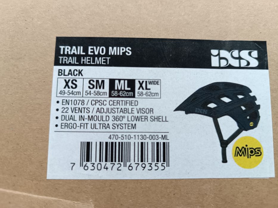 Capacete BTT IXS Trail Evo Mips M/L