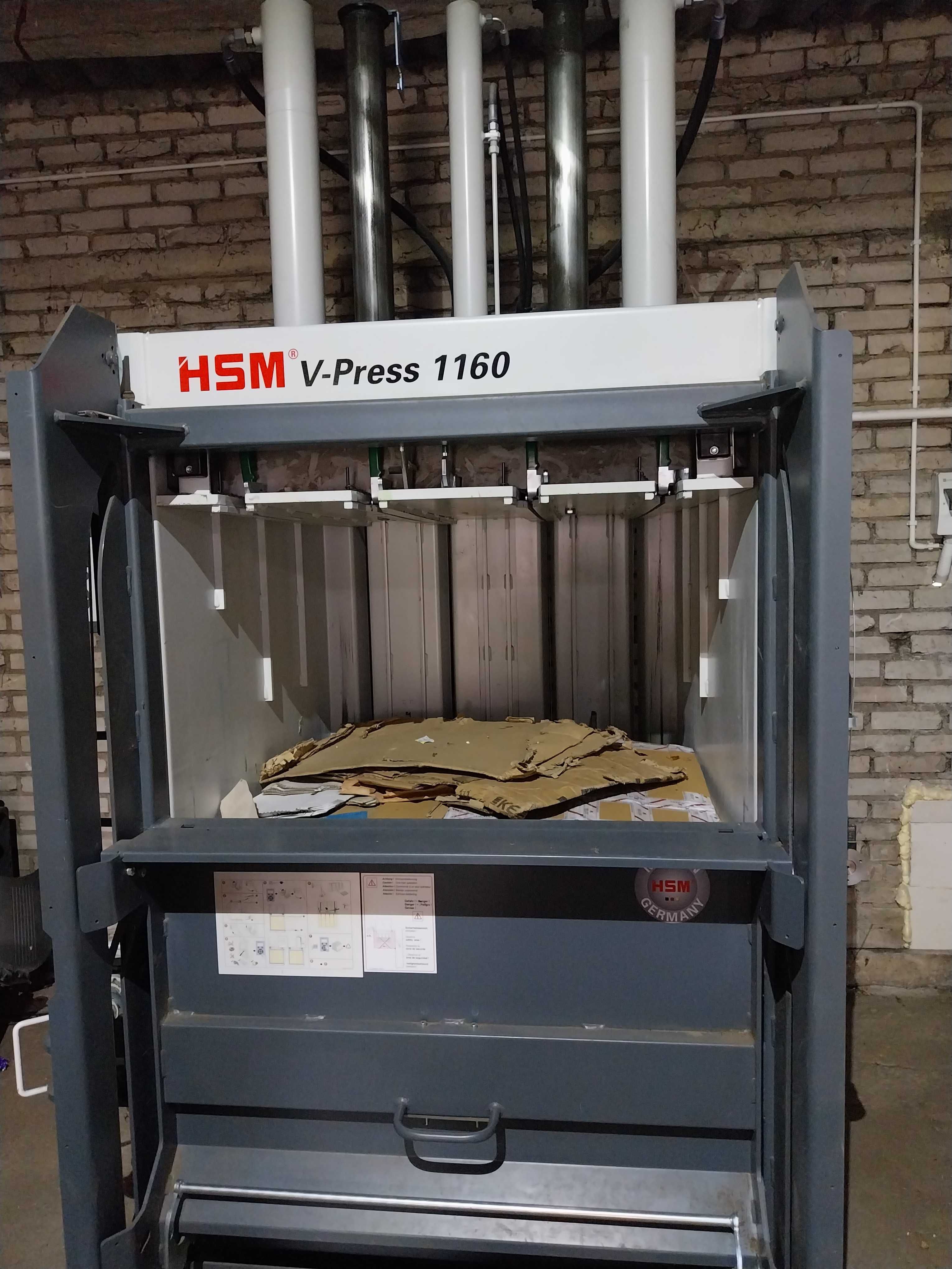 SPRZEDAM BELOWNICE PRASĘ HSM V-PRESS 1160 do makulatury i folii