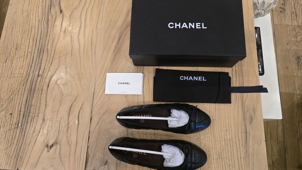 Nowe baleriny czarne Chanel rozmiar 38