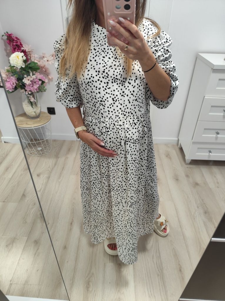 Biała sukienka ciążowa Mamalicious XL
