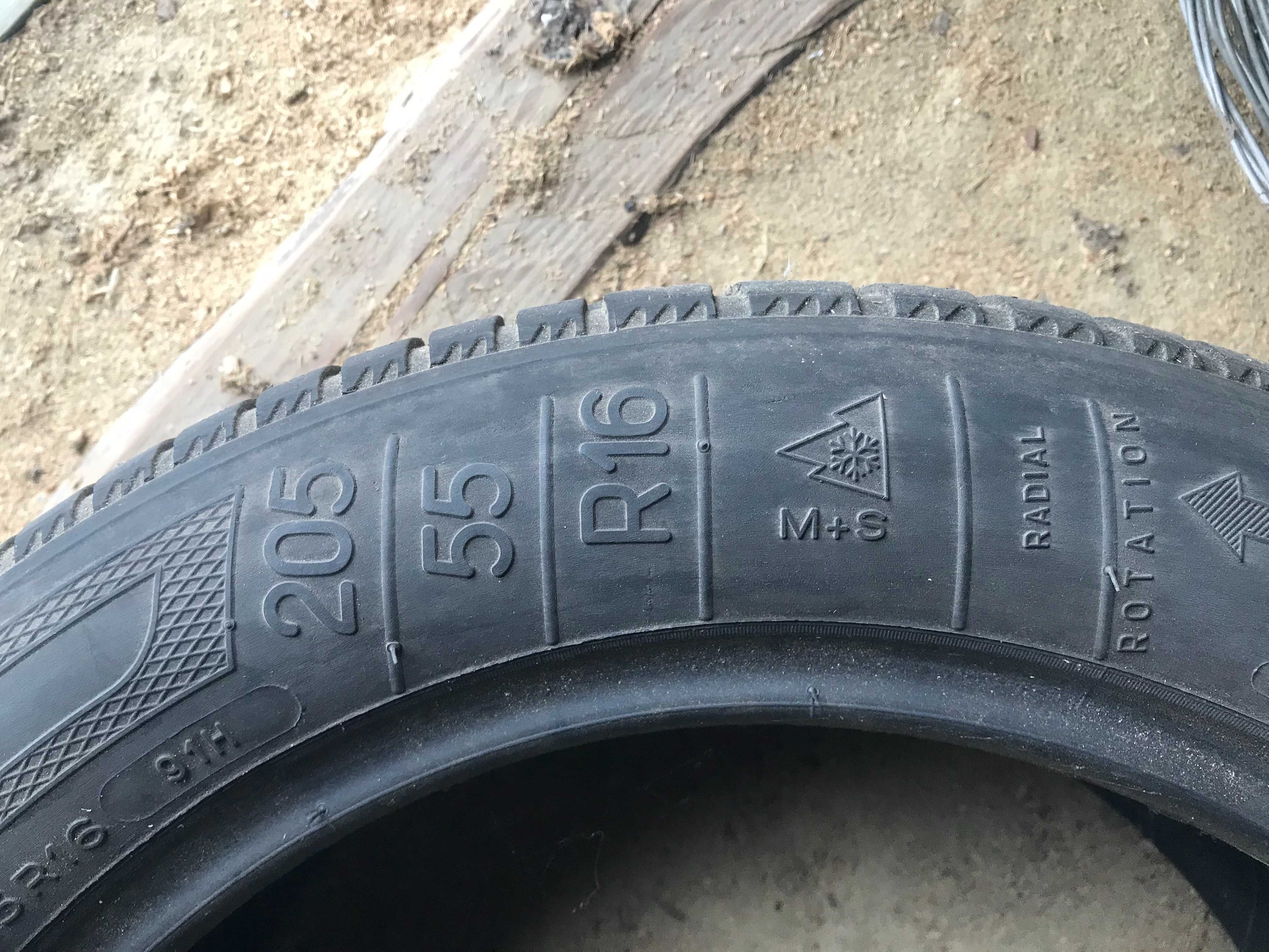 Шини Зима 7-6мм 205/55 R16 KLEBER  KrisAlp HP2 б/в