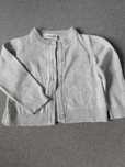 Sweter rozpinany kardigan Coccodrillo r86 szary srebrna nitka