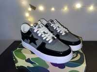 buty BapeSta sk8 Black/Gray lakier