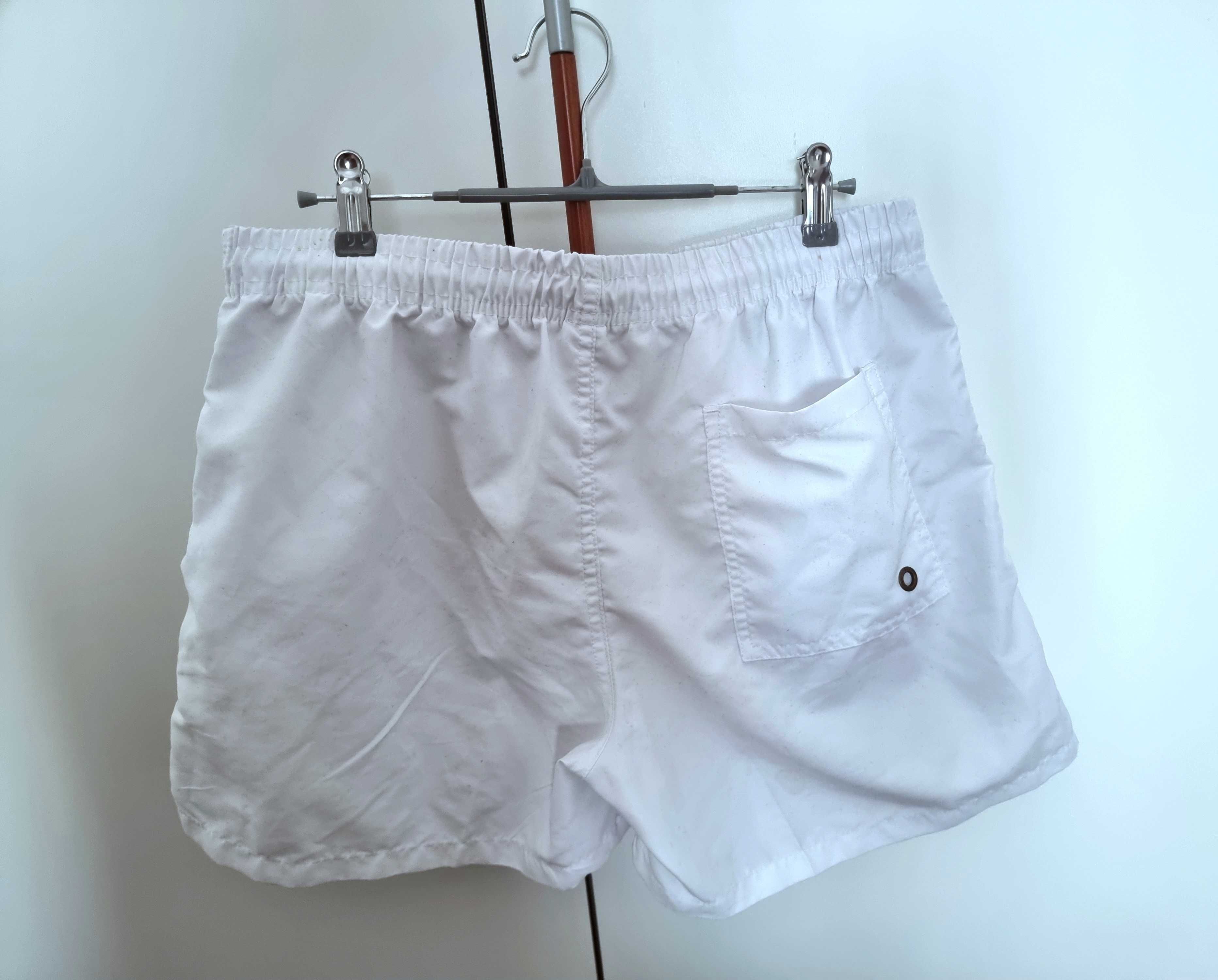 Calções de banho brancos, tamanho XXL