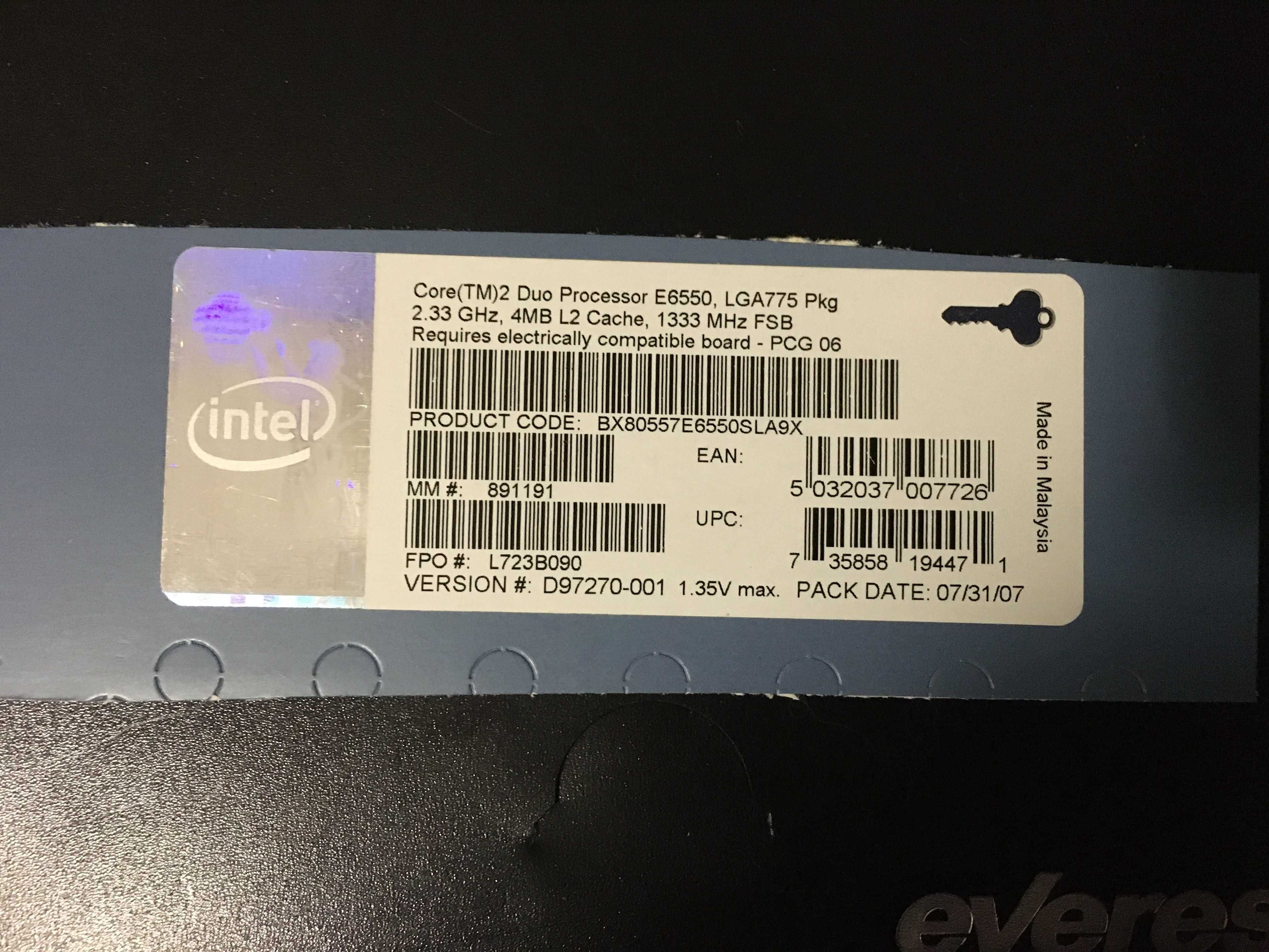 Комп'ютер Intel(R) Core(TM)2 Duo CPU E6550
