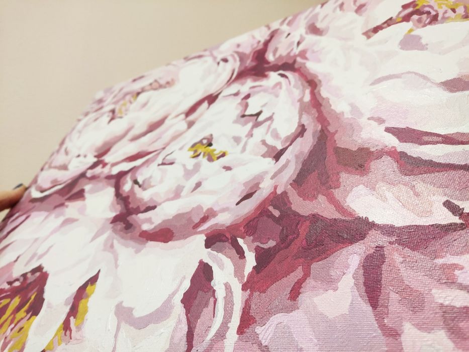 Картина Піони 40*50, подарок женщине,  подарунок на день народження