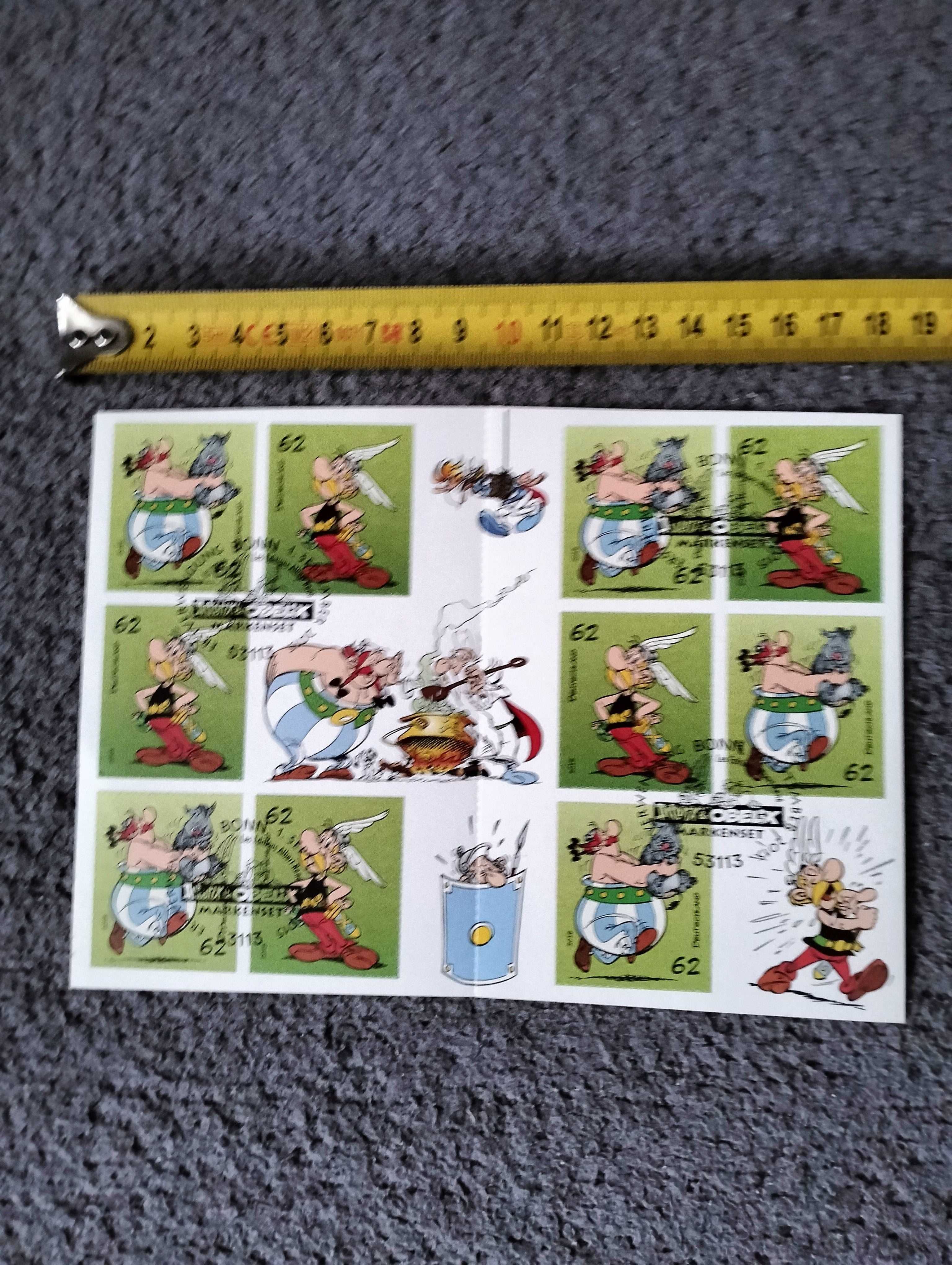 Komiks Asterix i Obelix, zestaw, blok, znaczki