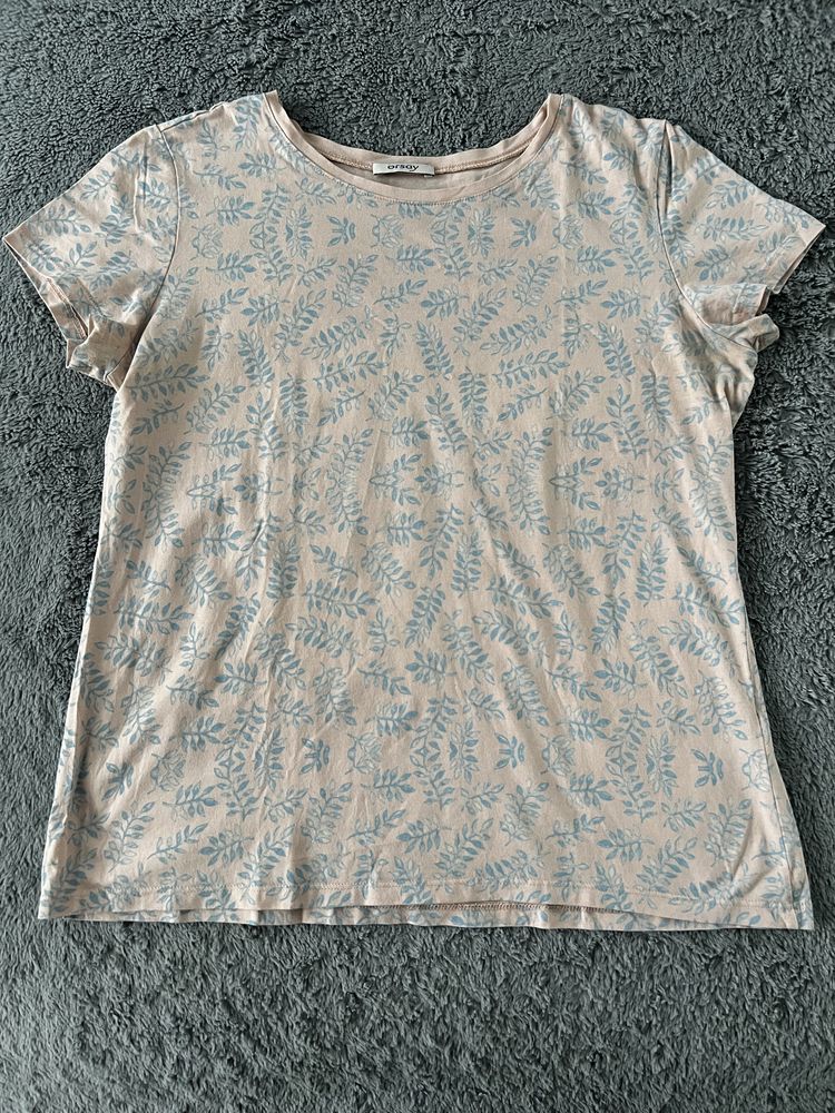 Koszulka t-shirt Orsay, pudrowy róż, rozmiar L/XL, stan IDEALNY