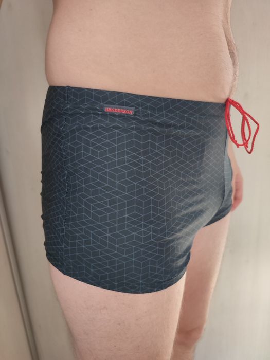 Kąpielówki męskie firmy Henderson roz xl, granatowe w szary wzór