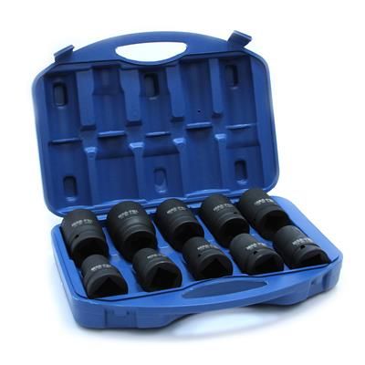 Nasadki udarowe 17-41mm 1" 10szt walizka