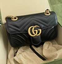 gucci black genuine leather crossbody