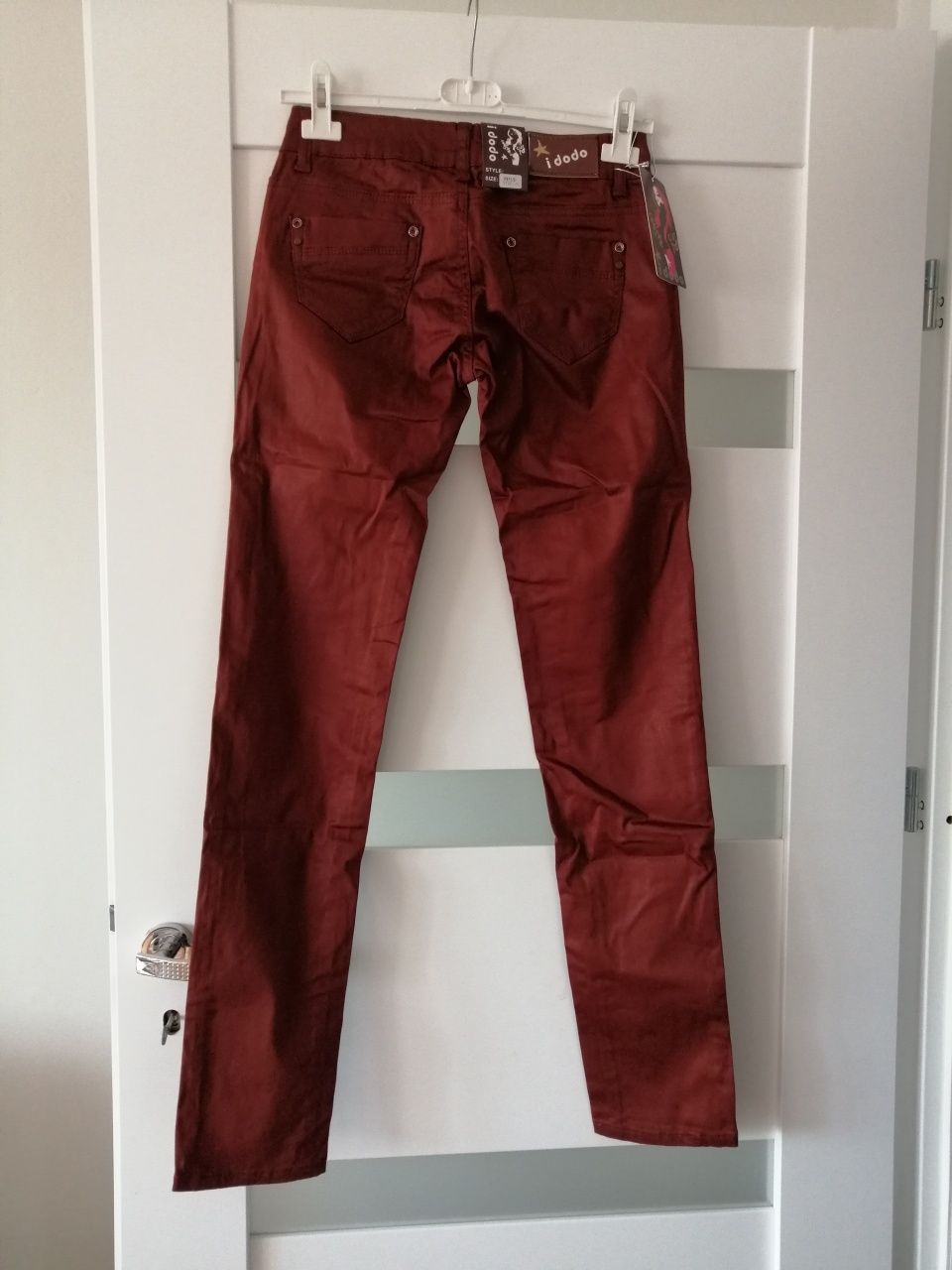 Spodnie brązowe rurki rude czekoladowe M jak woski jak goodies 38