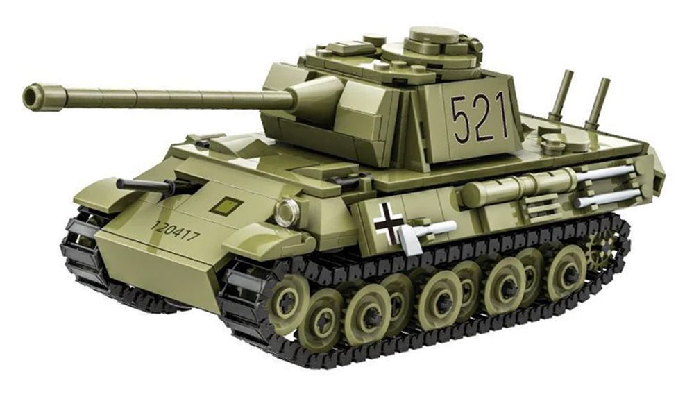 Zestaw Klocków Czołg Zielony 638El.