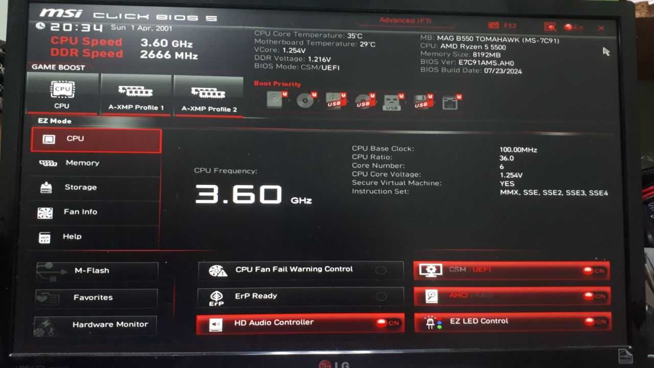 Материнська плата MSI MAG B550 Tomahawk
