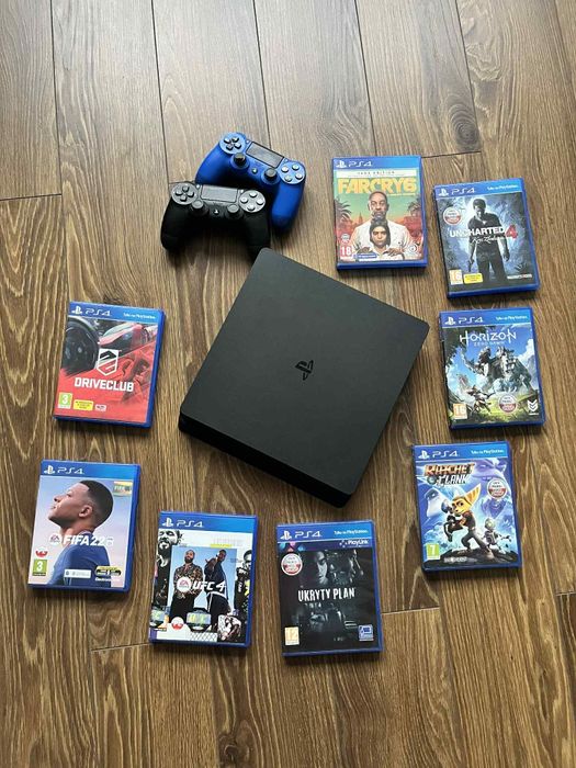 Ps4 500gb stan bardzo dobry w zestawie 2 pady,gry,całe okablowanie