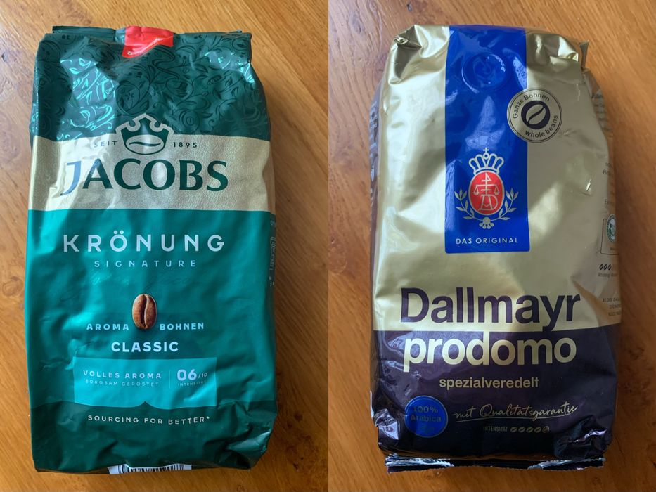 Кава в зернах Melitta Lavazza Tchibo Eduscho Jacobs Dallmayr 1кг 0.5кг