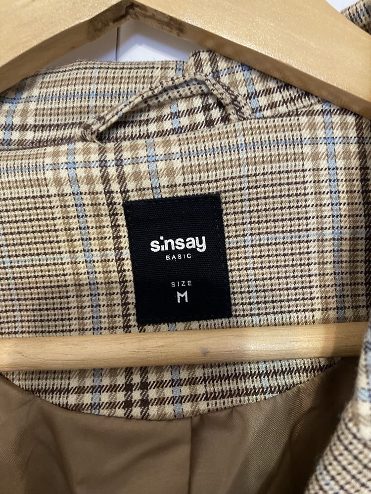 Піджак М-Л Sinsay подовжений в клітинку пиджак reserved костюм zara