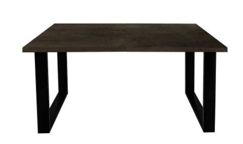 stół nowoczesny 145x75 , czarne nogi stalowe, dąb ciemny-kasztan