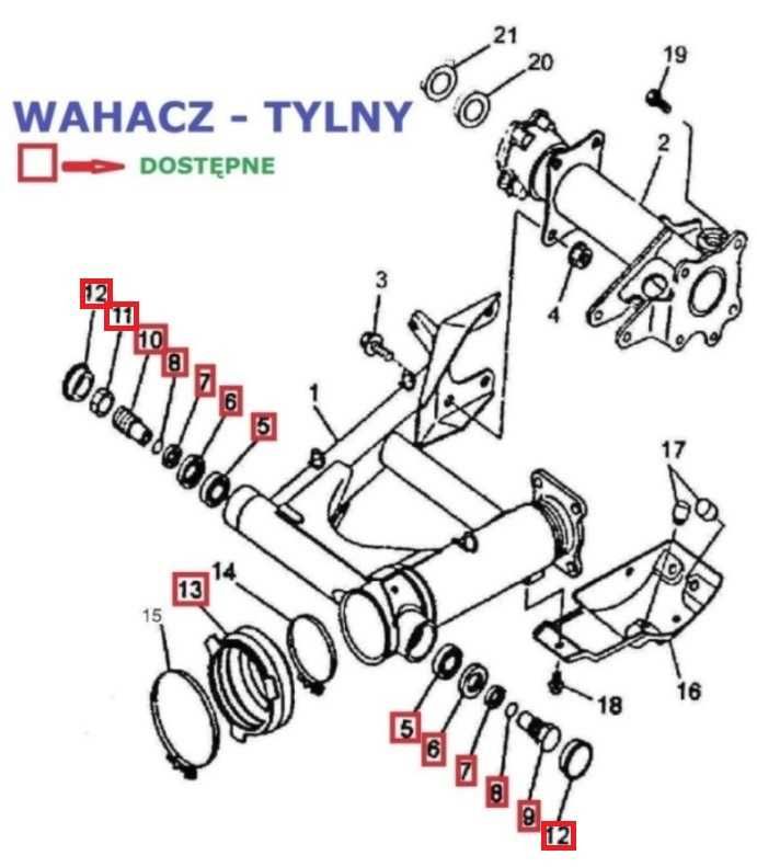 Silnik - Bashan BS250S-5 – JS171FMM – JS171FMM-3 – LC171FMM - MIX