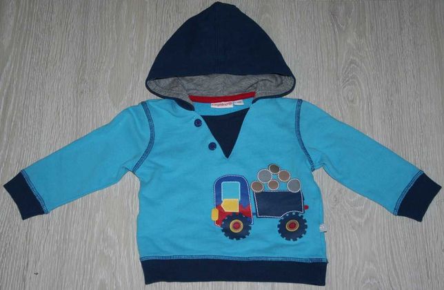 Bluza chłopięca z traktorem Liegielind r. 80 niebieska!
