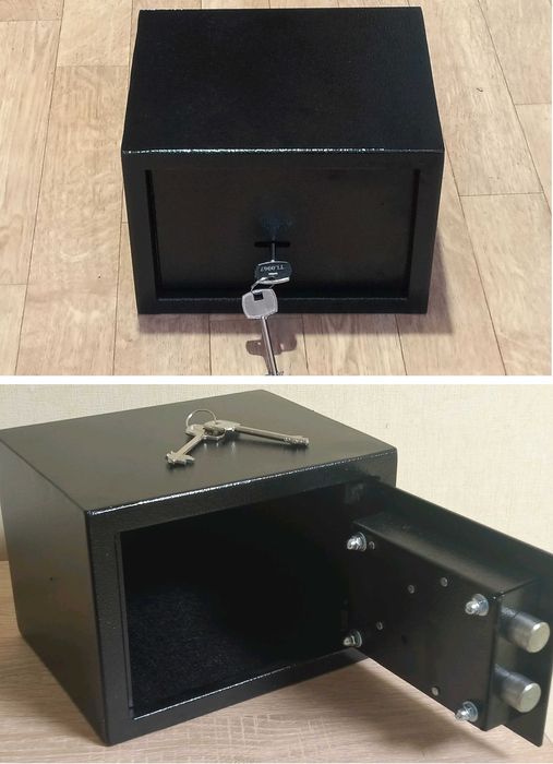 Сейфы чёрные с 2 ключами. НОВЫЕ.