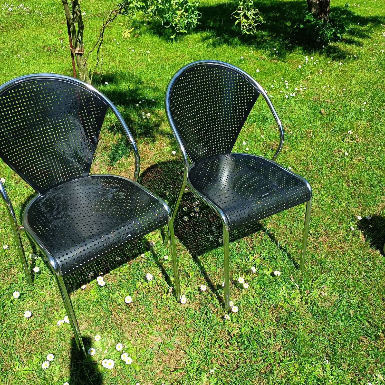 Krzesła ogrodowe, metalowe