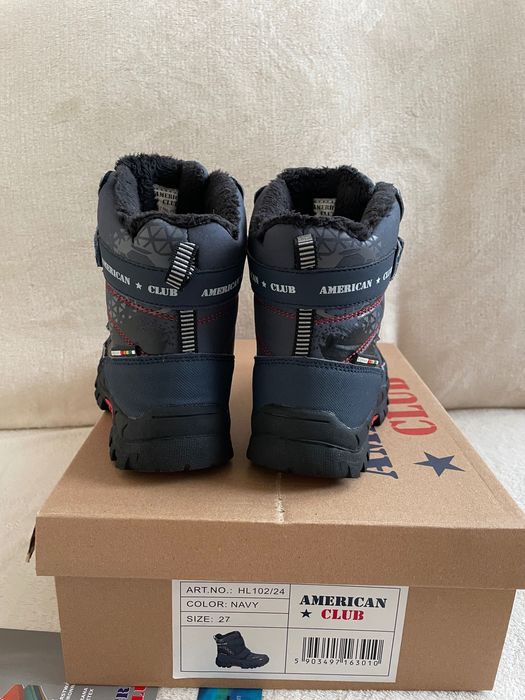 Зимові дитячі черевики Зимове взуття на хлопчика, розмір 27, ус.17,5см