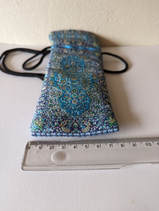 Torebka ozdobna niebieska