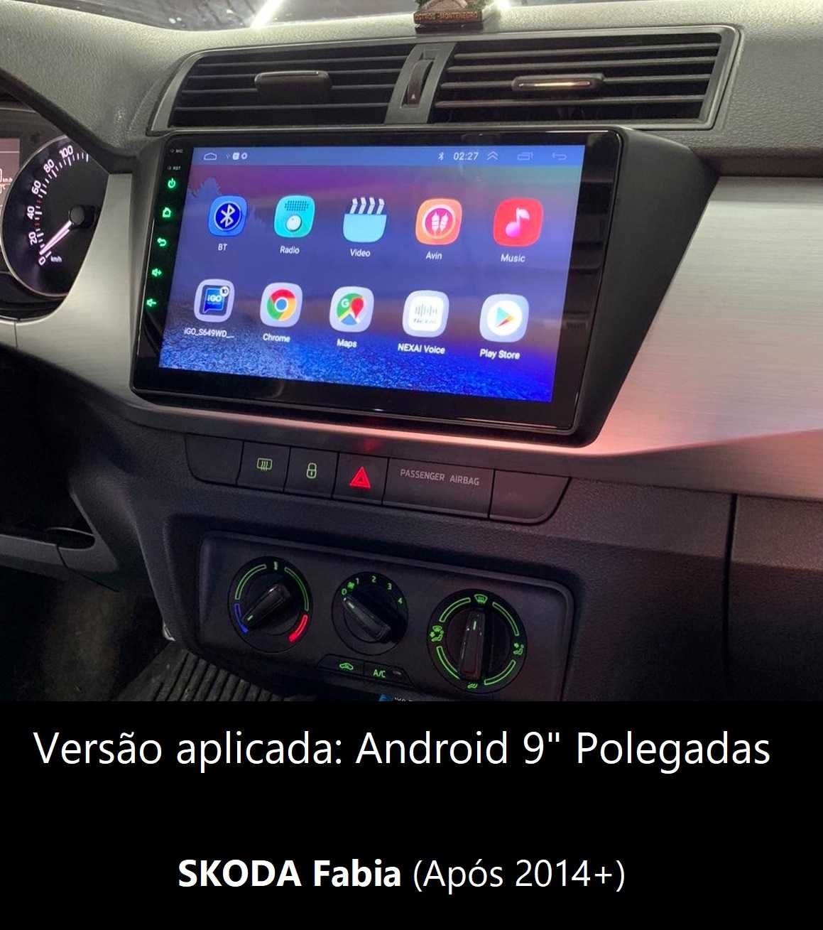 (NOVO) Rádio 2DIN • SKODA Fabia (2001 até 2020) • Android GPS [4+32GB]