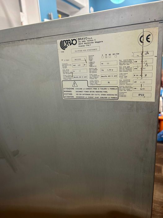 Maszyna do produkcji Bravo Trittico 610 2 w 1 frezer oraz pasteryzator