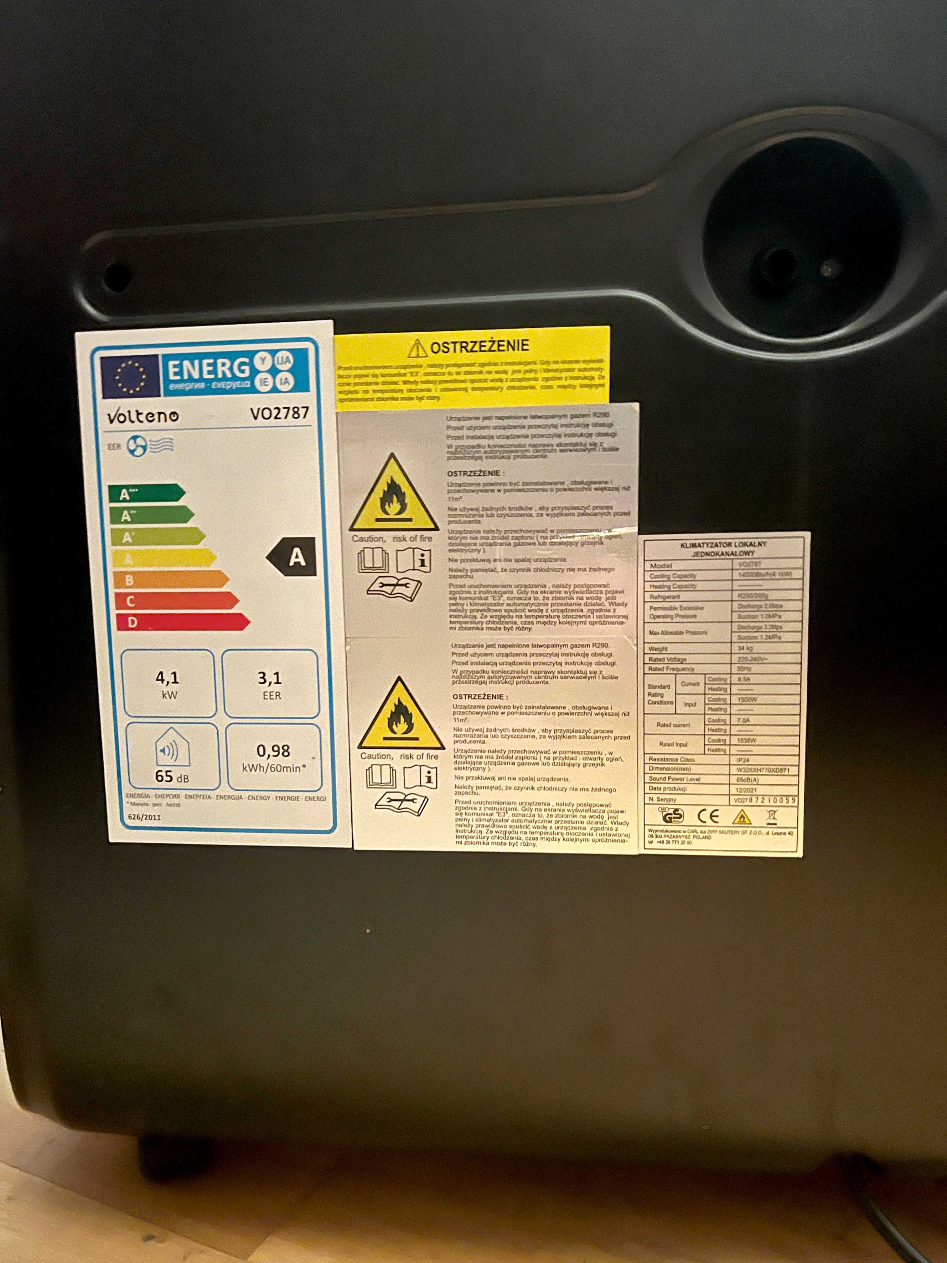 Klimatyzator volteno vo2787