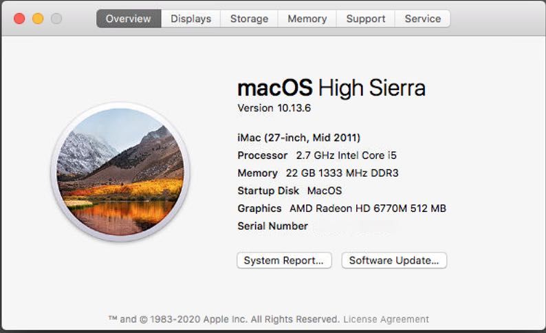 iMac 27” mid 2011/i5 2,7/500Gb SSD/22Gb RAM