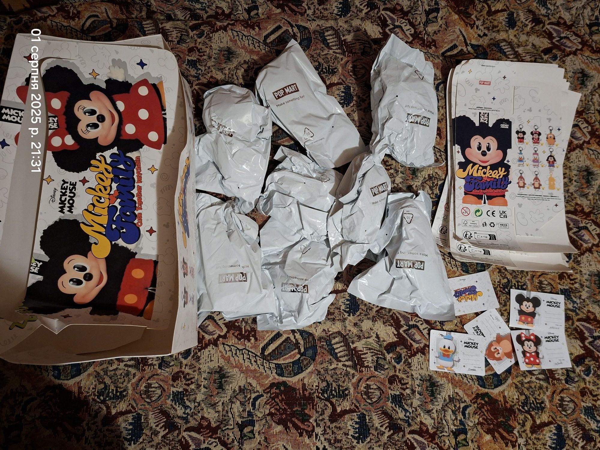 Mickey family семья Микки мягкие брелки лабубу поп март тик ток labubu